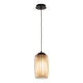 Ondaluce - Suspension sur câble BONNIE 1xE27/15W/230V Ø 15 cm, beige fumé