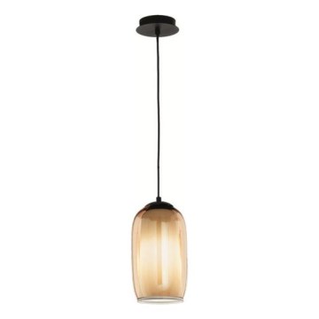 Ondaluce - Suspension sur câble BONNIE 1xE27/15W/230V Ø 15 cm, beige fumé