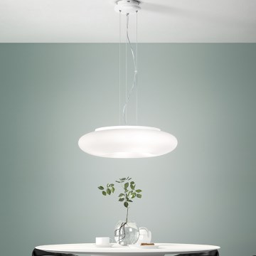 Ondaluce - Suspension sur câble DODI 2xE27/15W/230V Ø 53 cm blanche