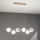 Ondaluce - Suspension sur câble MONILE 6xE14/10W/230V doré/blanc