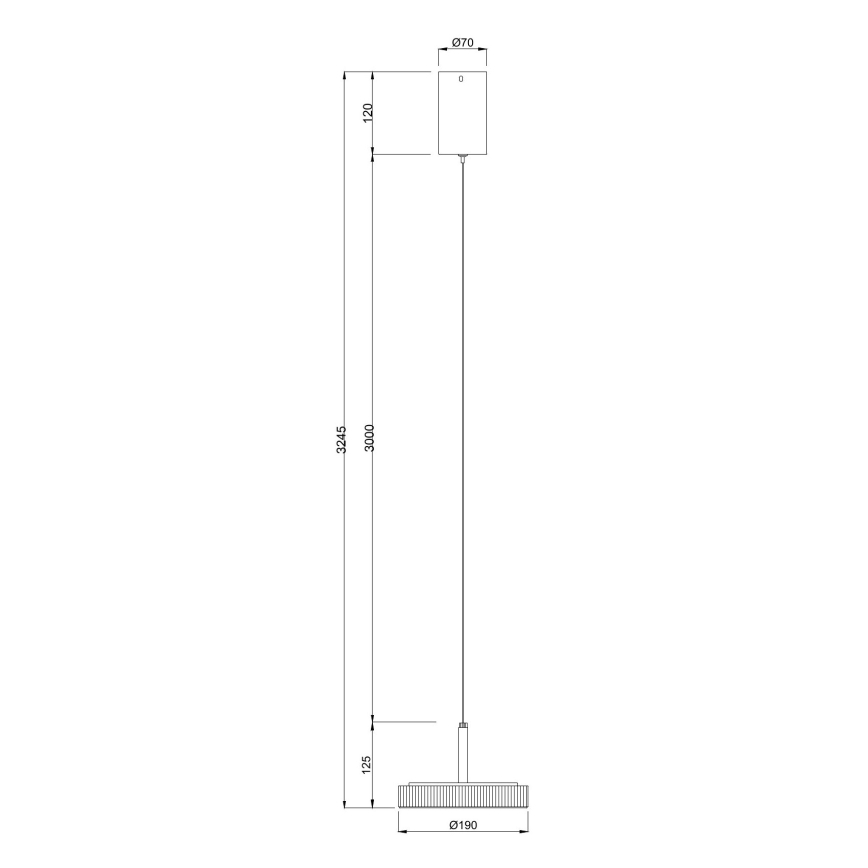 Ondaluce - Suspension sur câble NINA LED/20W/230V Ø 19 cm noir