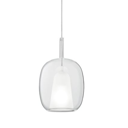 Ondaluce - Suspension sur câble THELMA 1xE27/15W/230V Ø 19,5 cm doré/transparent
