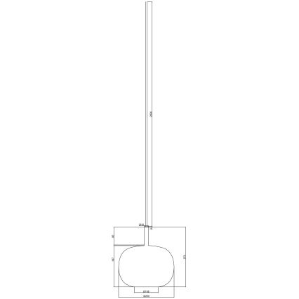 Ondaluce - Suspension sur câble THELMA 1xE27/15W/230V Ø 25 cm doré/beige fumé