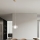 Ondaluce - Suspension sur câble THELMA 1xE27/15W/230V Ø 25 cm doré/transparent