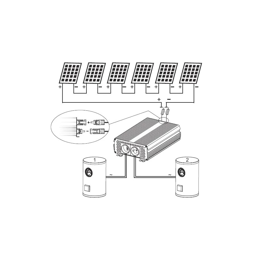 Onduleur solaire pour chauffe-eau ECO Solar Boost MPPT-3000 3kW