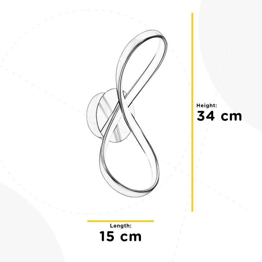 ONLI - Applique a LED INFINITY LED/15W/230V 4500K cromo opaco