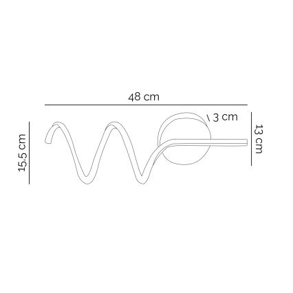 ONLI - Applique a LED TWIST LED/6W/230V 4000K nero