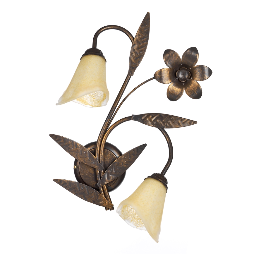 ONLI - Applique ALGA 2xE14/6W/230V bronzo