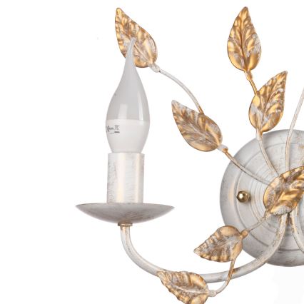 ONLI - Applique COLLANA 1xE14/6W/230V bianco/oro
