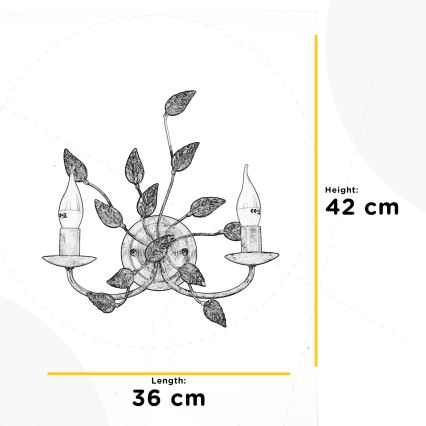 ONLI - Applique murale COLLANA 1xE14/6W/230V blanc/doré
