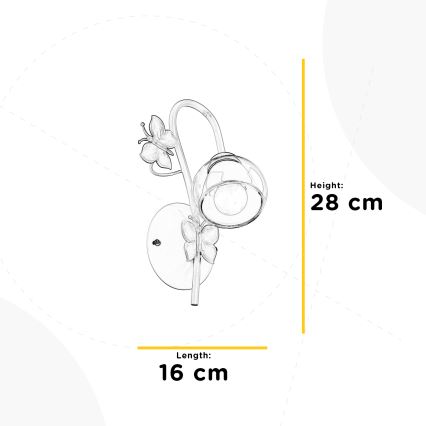 ONLI - Applique murale enfant BUTTERFLY 1xE14/6W/230V