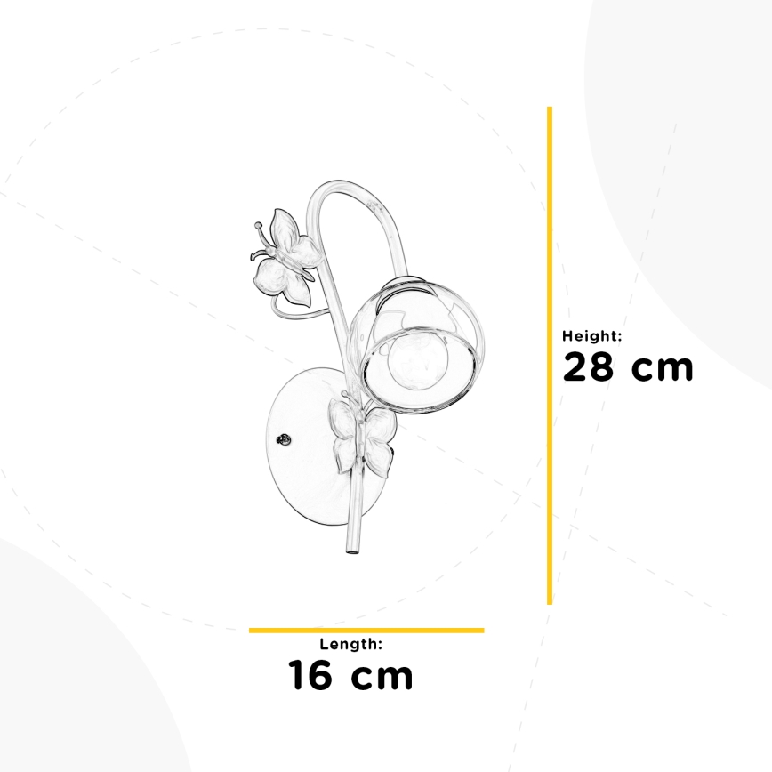 ONLI - Applique murale enfant BUTTERFLY 1xE14/6W/230V