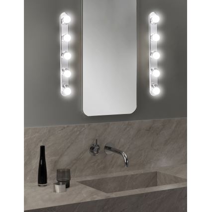ONLI - Applique murale HOLLYWOOD 5xE14/6W/230V chrome brillant