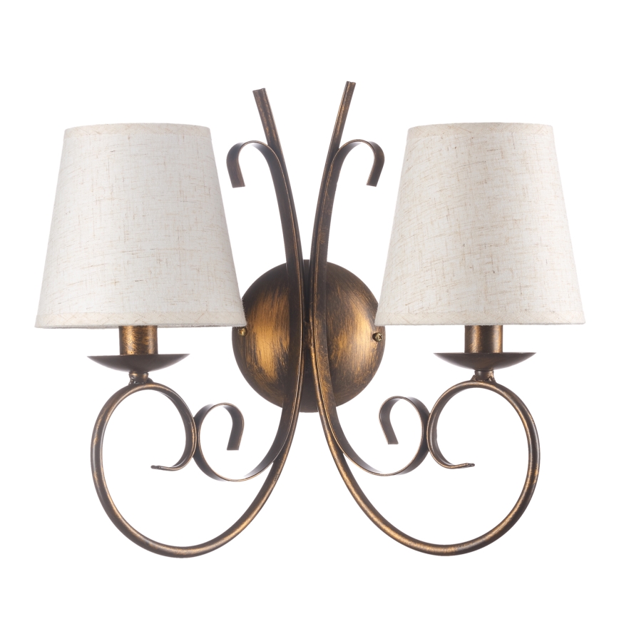 ONLI - Applique murale POMPEI 2xE14/6W/230V bronze