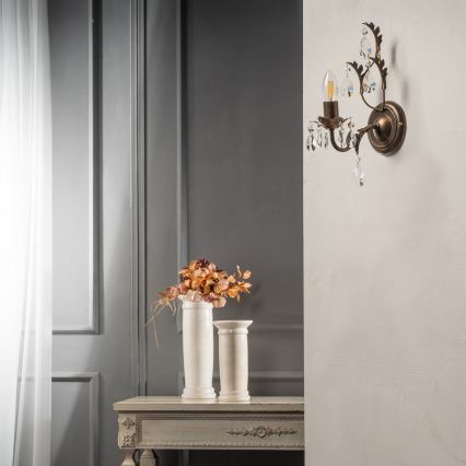 ONLI - Applique murale TERESA 1xE14/6W/230V bronze