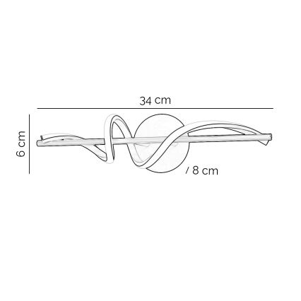 ONLI - Applique murale TWIST LED/25W/230V 4000K noir