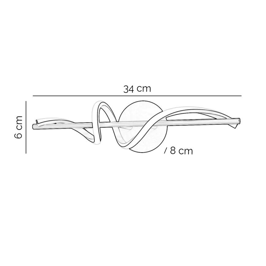 ONLI - Applique murale TWIST LED/25W/230V 4000K noir