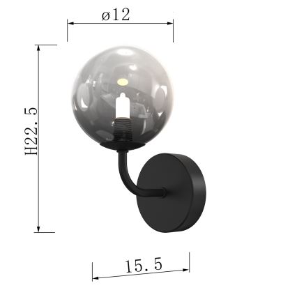 ONLI - Applique PALOMA 1xG9/10W/230V nero/fumé