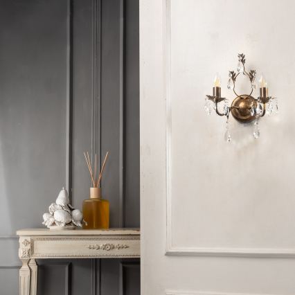 ONLI - Applique TERESA 2xE14/6W/230V bronzo