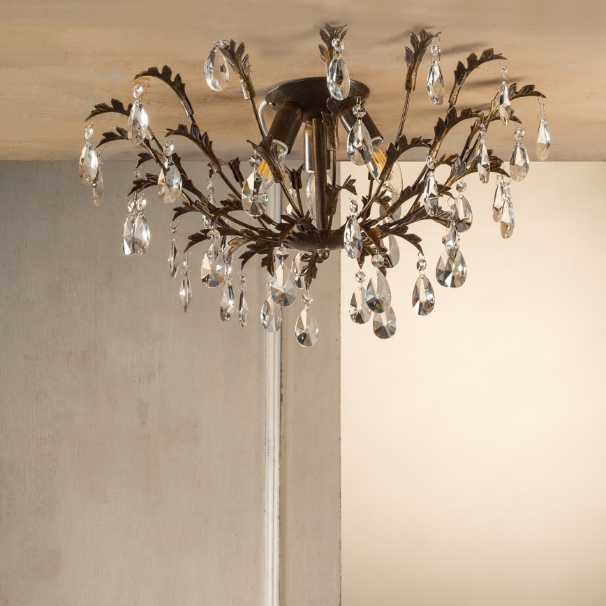 ONLI - Deckenleuchte TERESA 3xE14/6W/230V bronzefarben