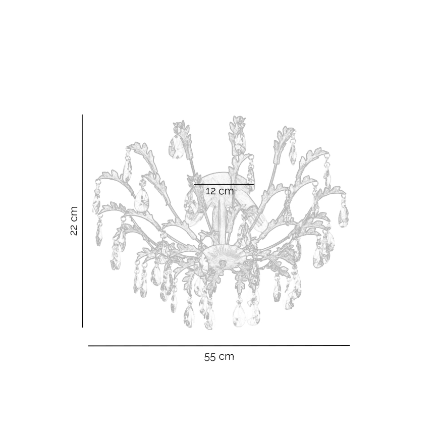 ONLI - Deckenleuchte TERESA 3xE14/6W/230V bronzefarben