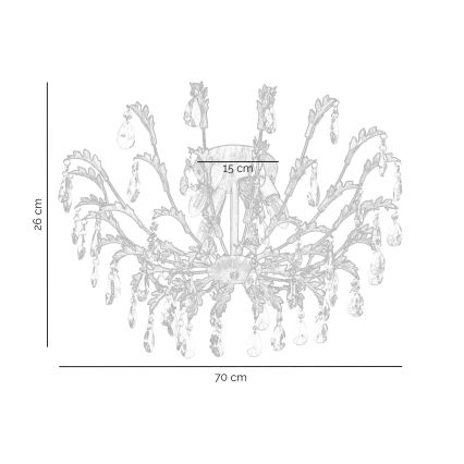 ONLI - Deckenleuchte TERESA 5xE14/6W/230V bronzefarben