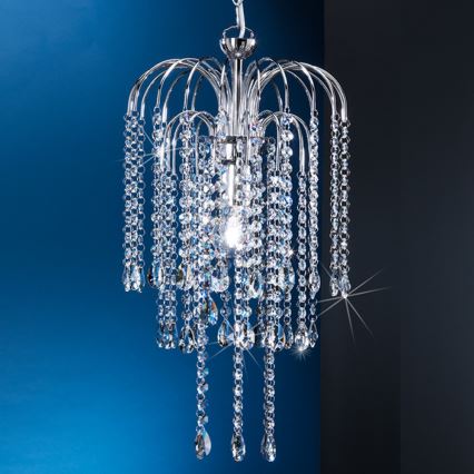 ONLI - Kronleuchter an Kette PIOGGIA 1xE27/22W/230V glänzendes Chrom