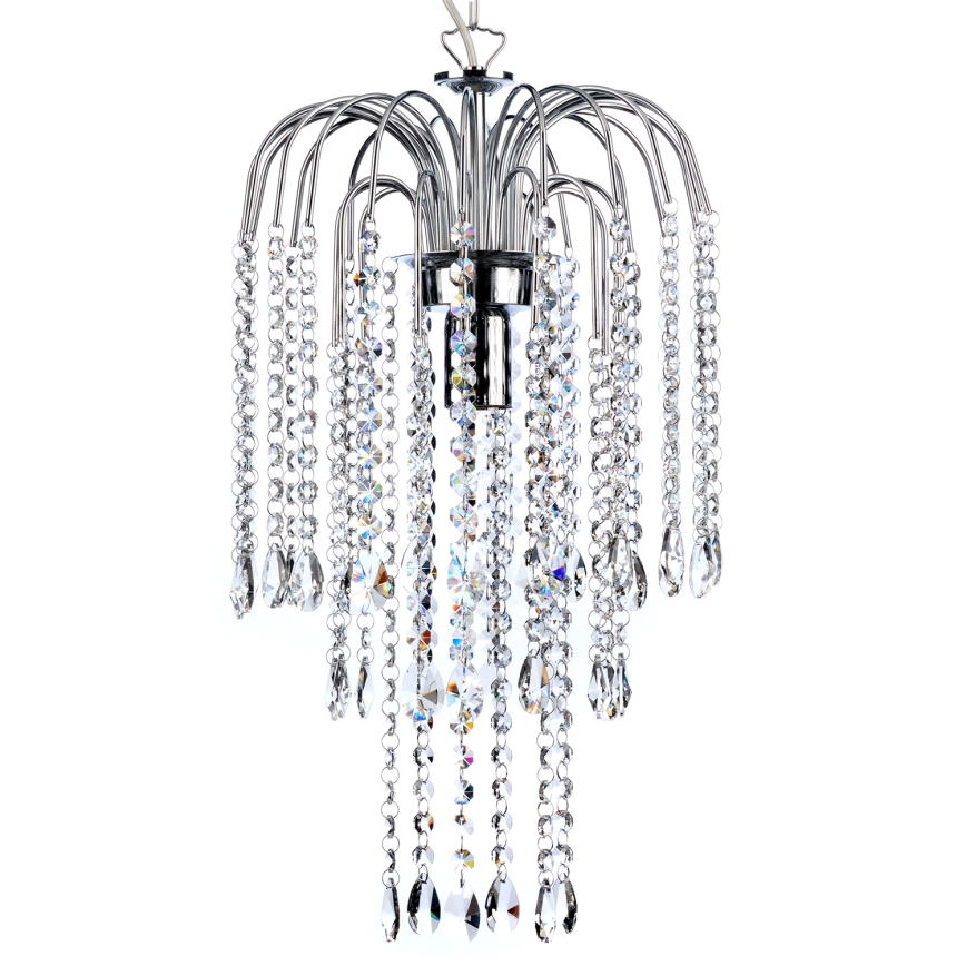 ONLI - Kronleuchter an Kette PIOGGIA 1xE27/22W/230V glänzendes Chrom