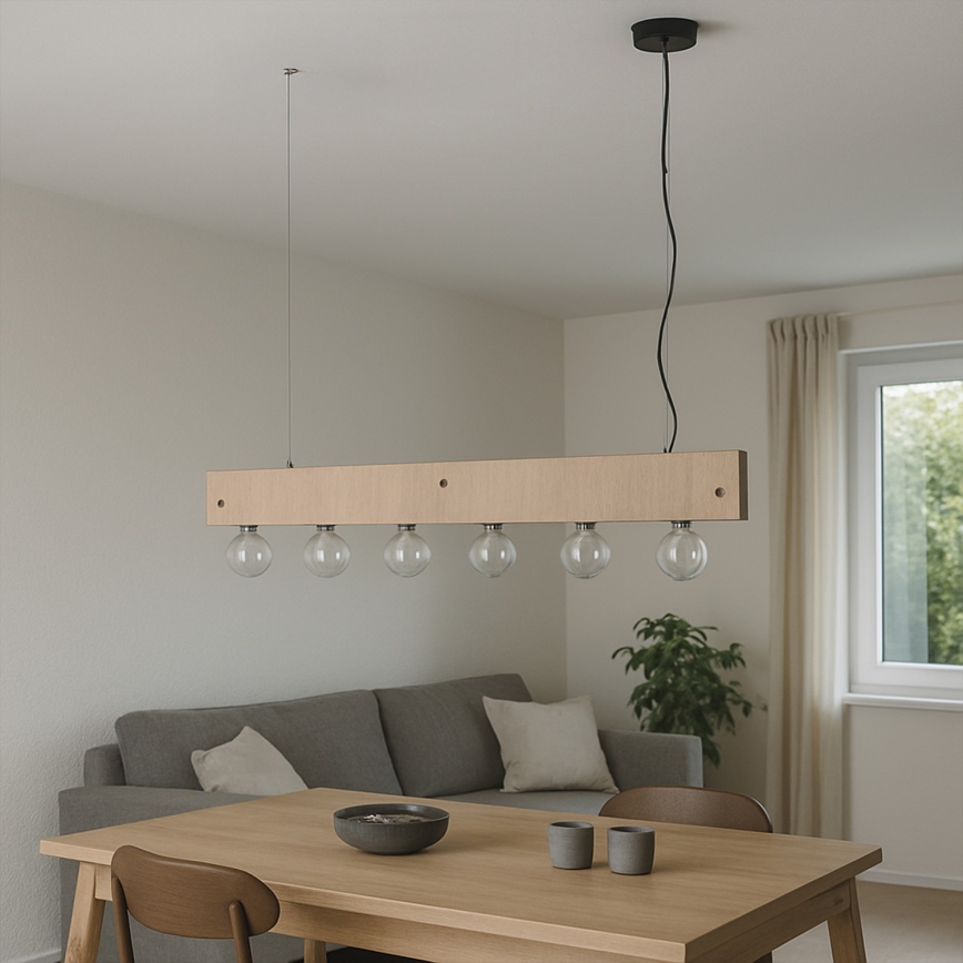 ONLI - Hängeleuchte ARGO 6xE27/22W/230V beige