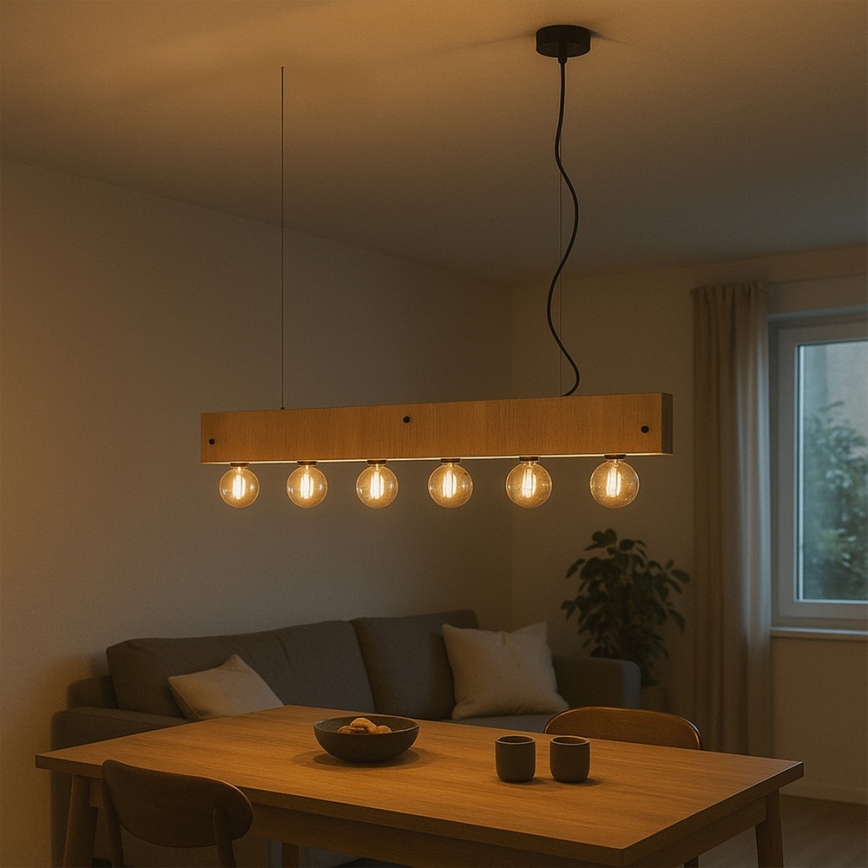 ONLI - Hängeleuchte ARGO 6xE27/22W/230V beige