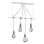 ONLI - Hängeleuchte WIRE 4xE27/15W/230V grau/weiß