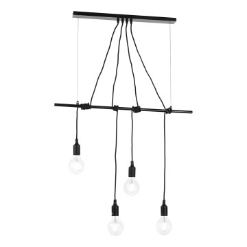 ONLI - Hängeleuchte WIRE 4xE27/15W/230V schwarz