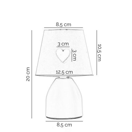 ONLI - Kinderlampe TITTA 1xE14/6W/230V 20 cm weiß