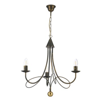 ONLI - Kronleuchter an Kette MILVIA 3xE14/6W/230V bronzefarben