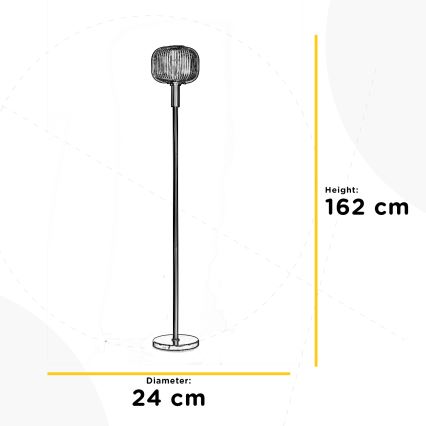 ONLI - Lampada con piedistallo DOROTY 1xE27/22W/230V blu/oro