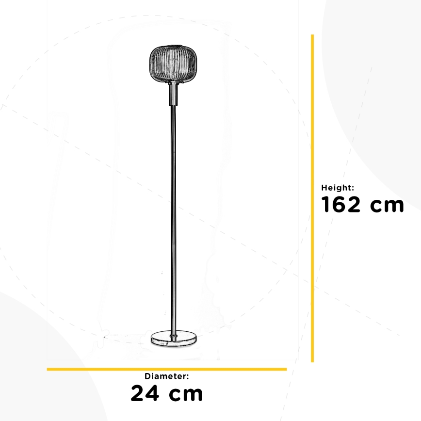 ONLI - Lampada con piedistallo DOROTY 1xE27/22W/230V blu/oro