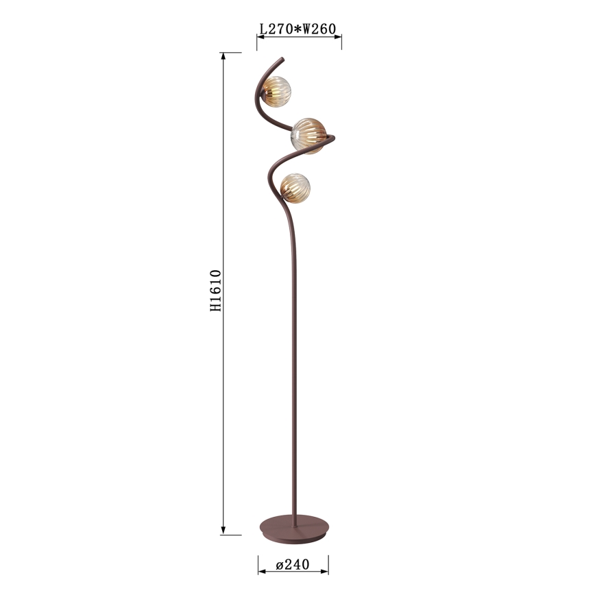 ONLI - Lampada con piedistallo FRIDA 3xG9/10W/230V rame