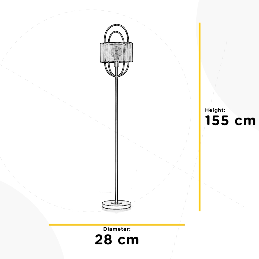 ONLI - Lampada con piedistallo QUOKKA 1xE27/22W/230V