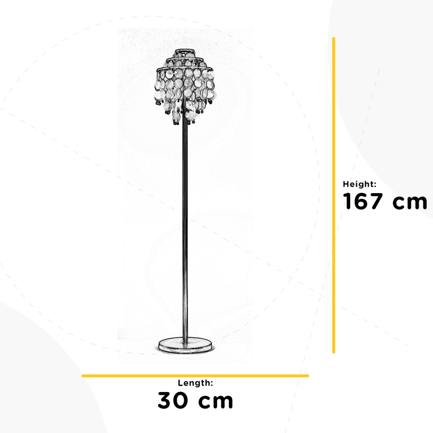 ONLI - Lampada con piedistallo RUBEN 2xE27/22W/230V