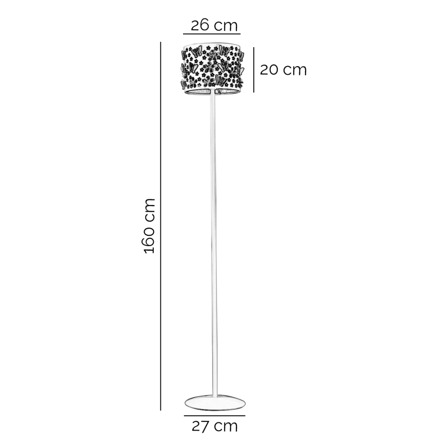 ONLI - Lampada con piedistallo TITILLA 1xE27/22W/230V viola/bianco