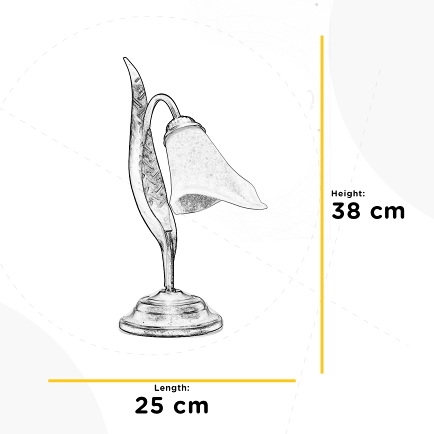 ONLI - Lampada da tavolo ALGA 1xE14/6W/230V 38 cm bronzo