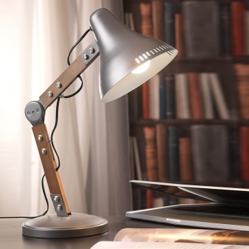 ONLI - Lampada da tavolo ARCHITETTO 1xE27/22W/230V 62 cm grigio/marrone