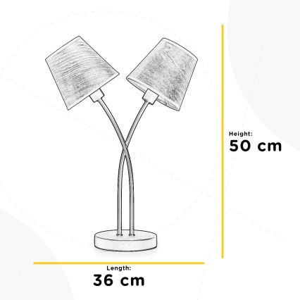 ONLI - Lampada da tavolo ASIA 2xE14/6W/230V 50 cm