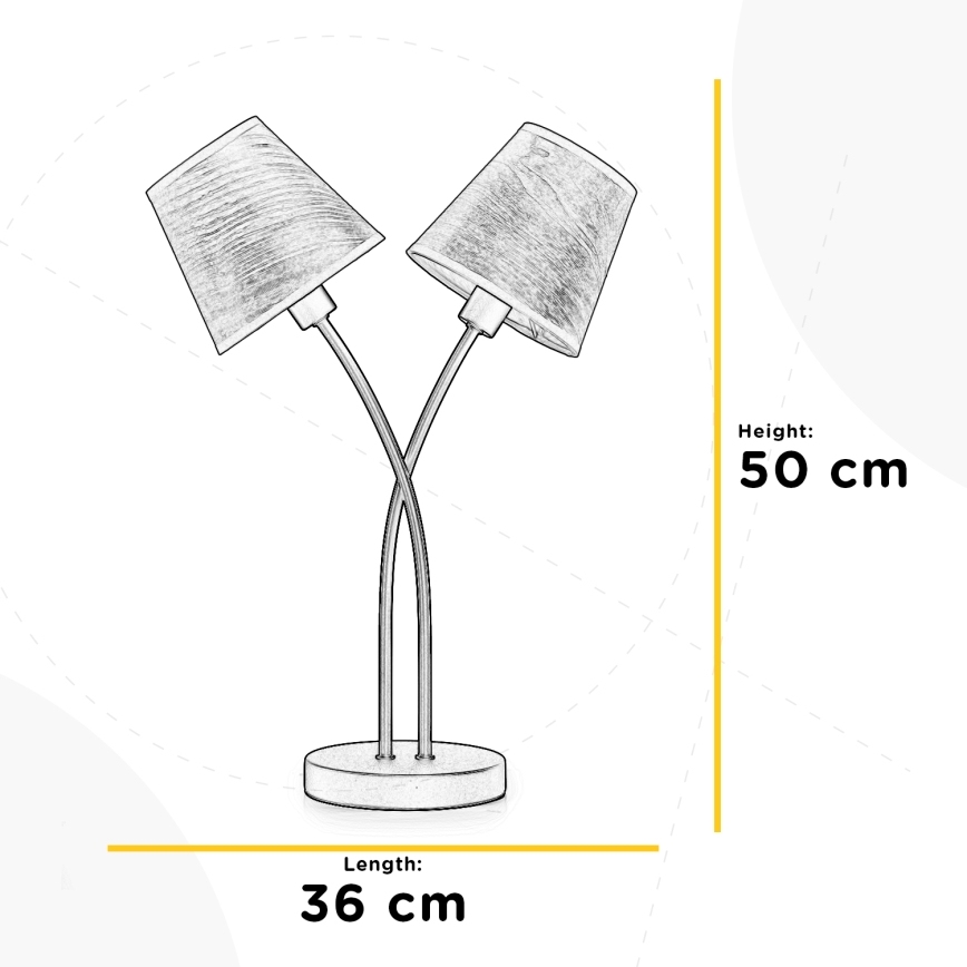 ONLI - Lampada da tavolo ASIA 2xE14/6W/230V 50 cm