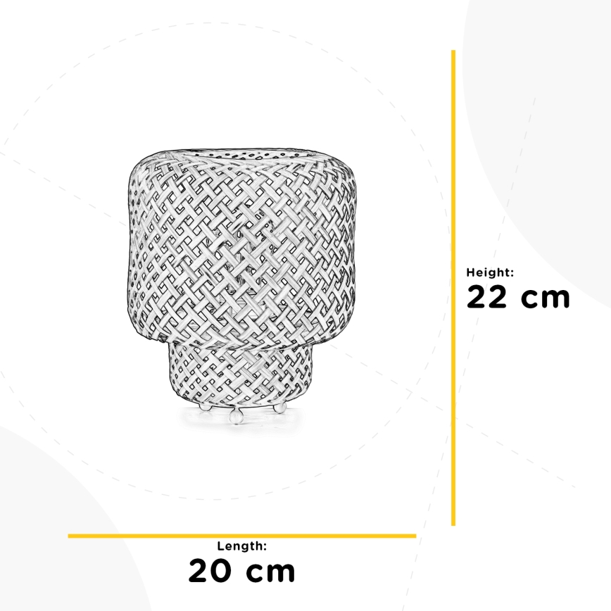 ONLI - Lampada da tavolo BAMBOO 1xE27/22W/230V bambù