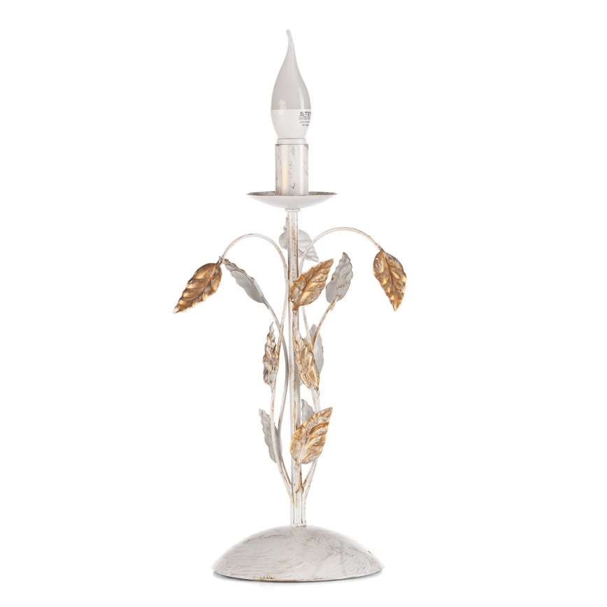 ONLI - Lampada da tavolo COLLANA 1xE14/6W/230V 40 cm bianco
