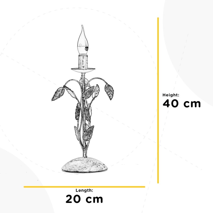 ONLI - Lampada da tavolo COLLANA 1xE14/6W/230V 40 cm bronzo