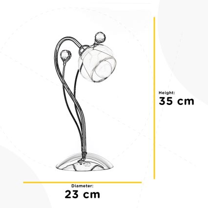 ONLI - Lampada da tavolo DIAMANTE 1xE14/6W/230V 35 cm