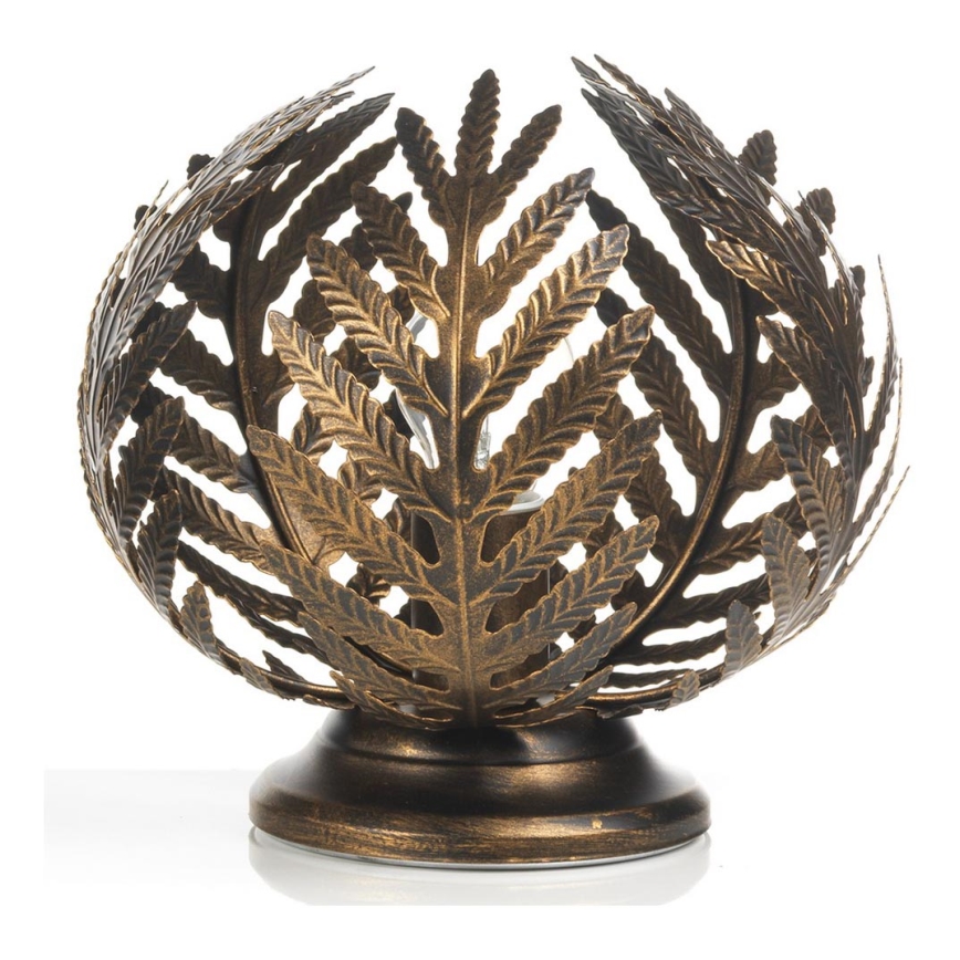 ONLI - Lampada da tavolo FELCE 1xE27/22W/230V diametro 25 cm bronzo