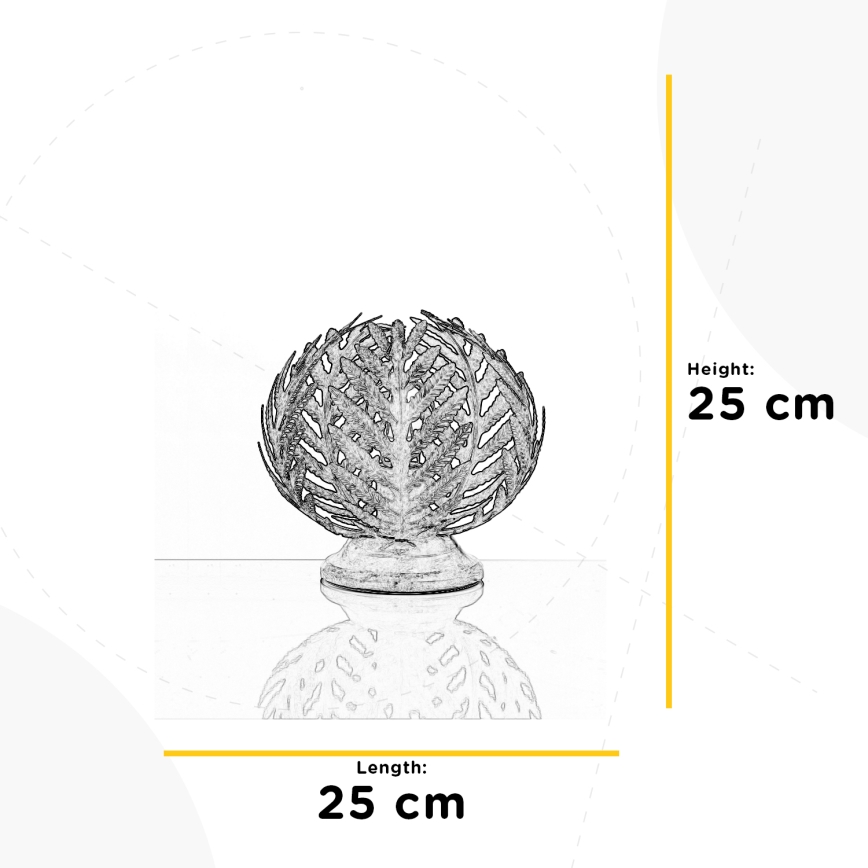 ONLI - Lampada da tavolo FELCE 1xE27/22W/230V diametro 25 cm bronzo